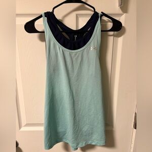 Under Armour Women's Aqua and Navy Tank Top